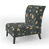 Yellow And Blue Tranquil Flowers Zen - Bohemian Arm Chair