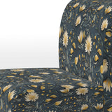 Yellow And Blue Tranquil Flowers Zen - Bohemian Arm Chair