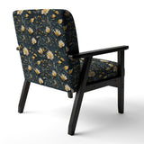 Yellow And Blue Tranquil Flowers Zen - Bohemian Arm Chair