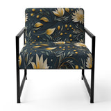 Yellow And Blue Tranquil Flowers Zen - Bohemian Arm Chair