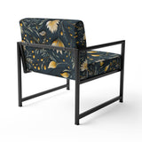 Yellow And Blue Tranquil Flowers Zen - Bohemian Arm Chair