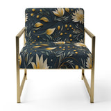 Yellow And Blue Tranquil Flowers Zen - Bohemian Arm Chair