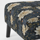 Beige And Blue Meditation Flowers Delight - Bohemian Arm Chair
