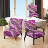 Segment Layers Of Marbled Rock- Upholstered Accent Chair