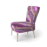 Segment Layers Of Marbled Rock- Upholstered Accent Chair