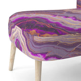 Segment Layers Of Marbled Rock- Upholstered Accent Chair