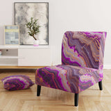 Segment Layers Of Marbled Rock- Upholstered Accent Chair