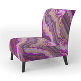 Segment Layers Of Marbled Rock- Upholstered Accent Chair