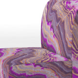 Segment Layers Of Marbled Rock- Upholstered Accent Chair