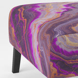 Segment Layers Of Marbled Rock- Upholstered Accent Chair