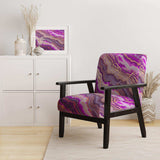 Segment Layers Of Marbled Rock- Upholstered Accent Chair