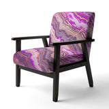 Segment Layers Of Marbled Rock- Upholstered Accent Chair