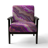 Segment Layers Of Marbled Rock- Upholstered Accent Chair