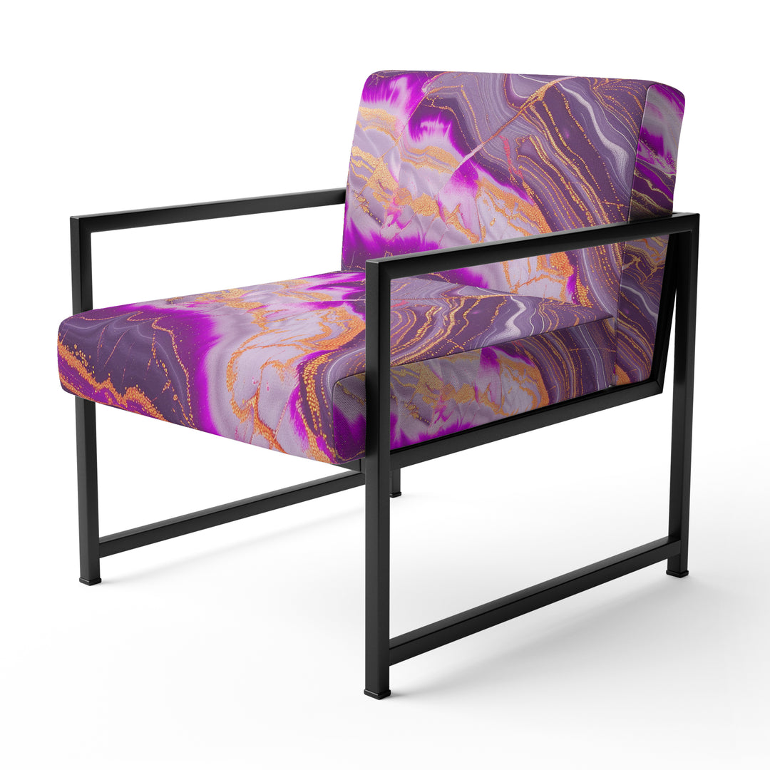 Segment Layers Of Marbled Rock - Upholstered Accent Chair