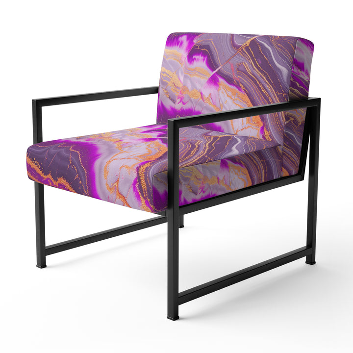 Segment Layers Of Marbled Rock - Upholstered Accent Chair
