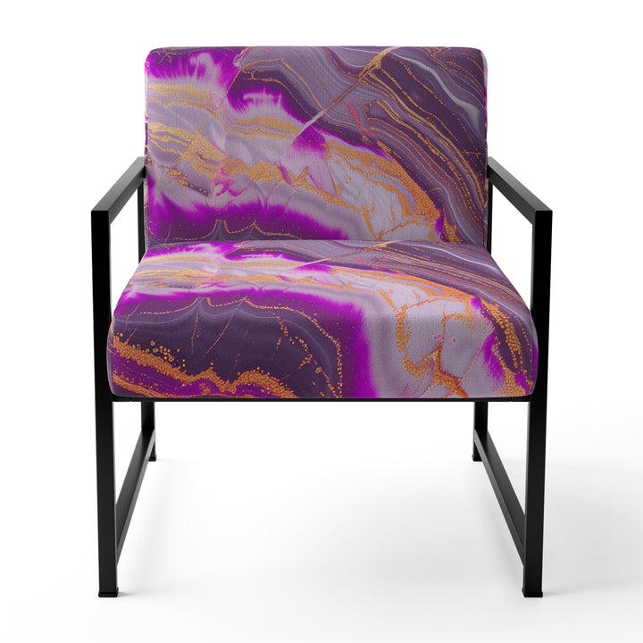 Segment Layers Of Marbled Rock - Upholstered Accent Chair