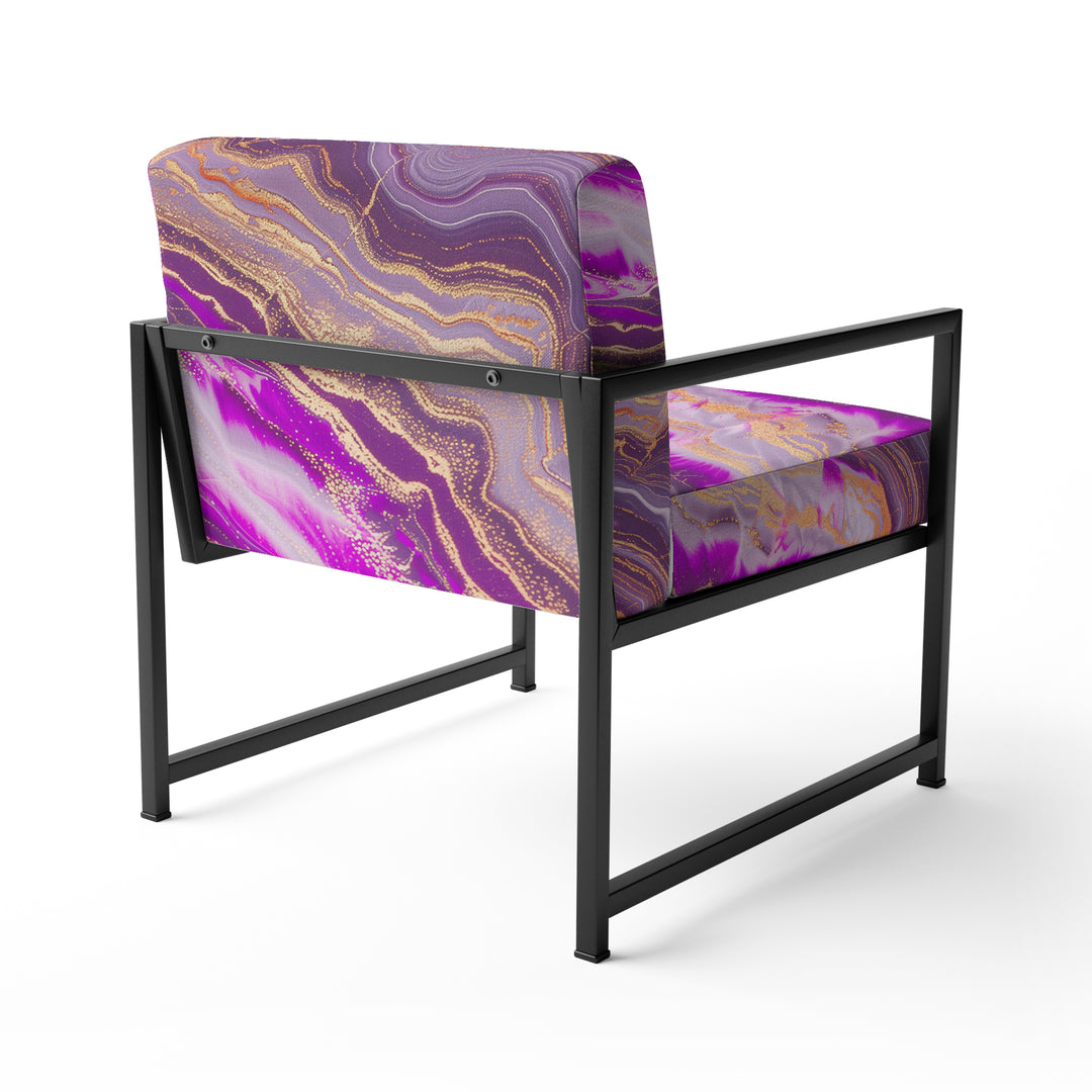 Segment Layers Of Marbled Rock - Upholstered Accent Chair