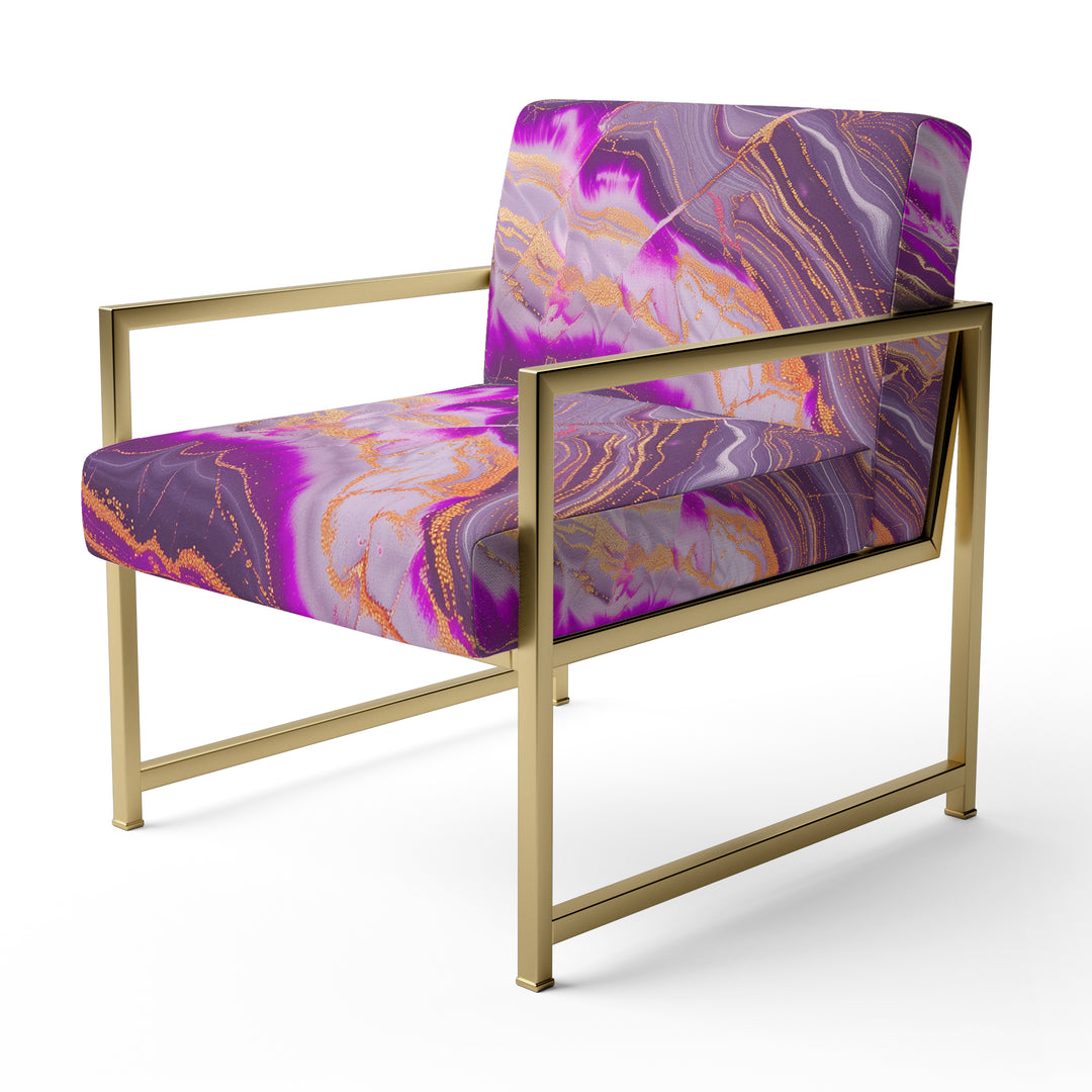 Segment Layers Of Marbled Rock - Upholstered Accent Chair