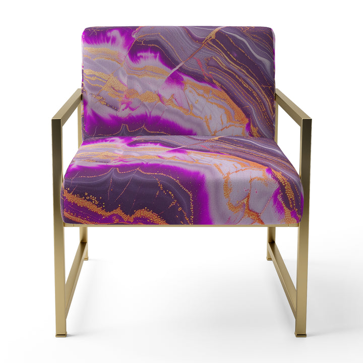 Segment Layers Of Marbled Rock - Upholstered Accent Chair