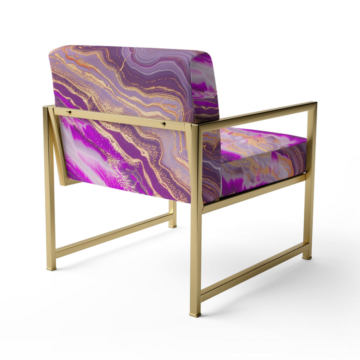 Segment Layers Of Marbled Rock - Upholstered Accent Chair
