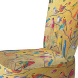 Multi-Colour Bird On Tree - Upholstered Farmhouse Accent Slipper Chair