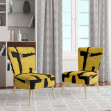 Glam Dancing Shape I- Upholstered Accent Chair