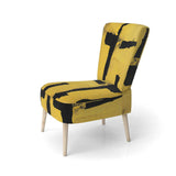 Glam Dancing Shape I- Upholstered Accent Chair