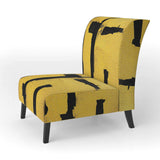 Glam Dancing Shape I- Upholstered Accent Chair