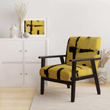 Glam Dancing Shape I- Upholstered Accent Chair