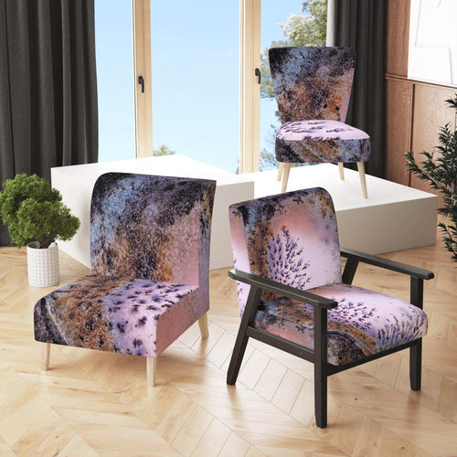 Crystal Dendrite macro -Stone Photographic on Wrapped Canvas - Modern Accent Chair