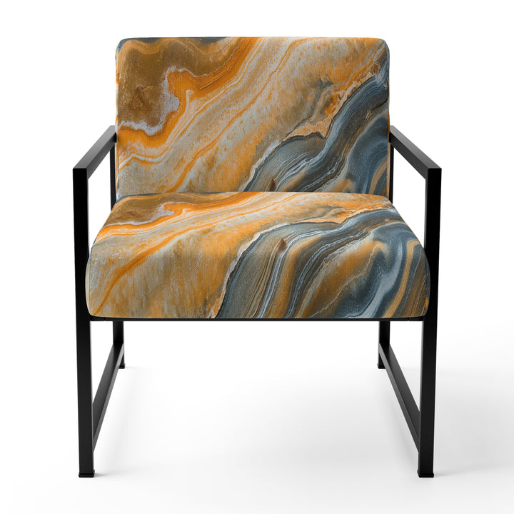 Segment Layers Of Marbled Rock II - Upholstered Accent Chair