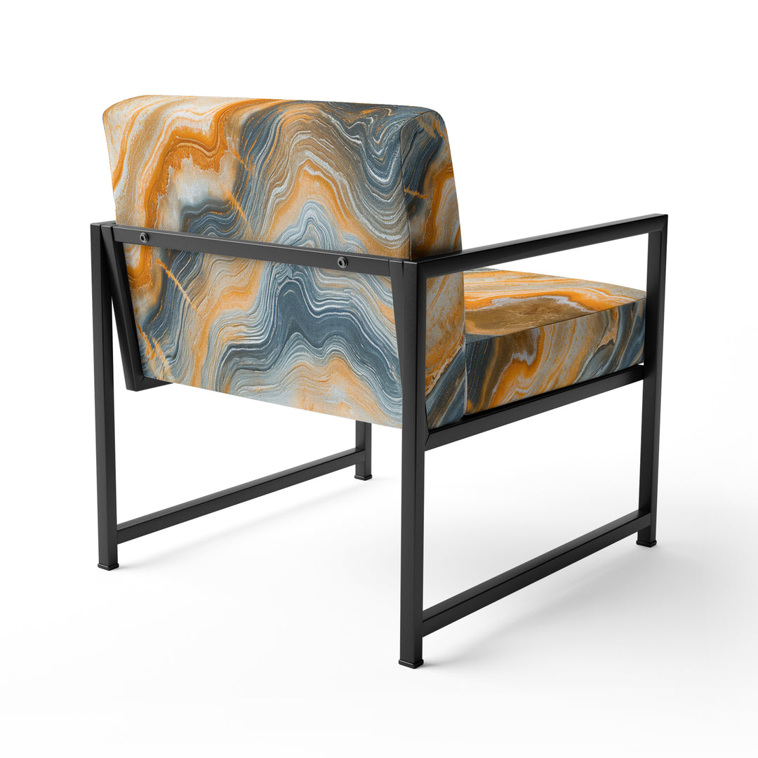 Segment Layers Of Marbled Rock II - Upholstered Accent Chair