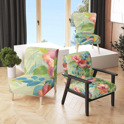 Hibiscus Garden II - Farmhouse Accent Chair