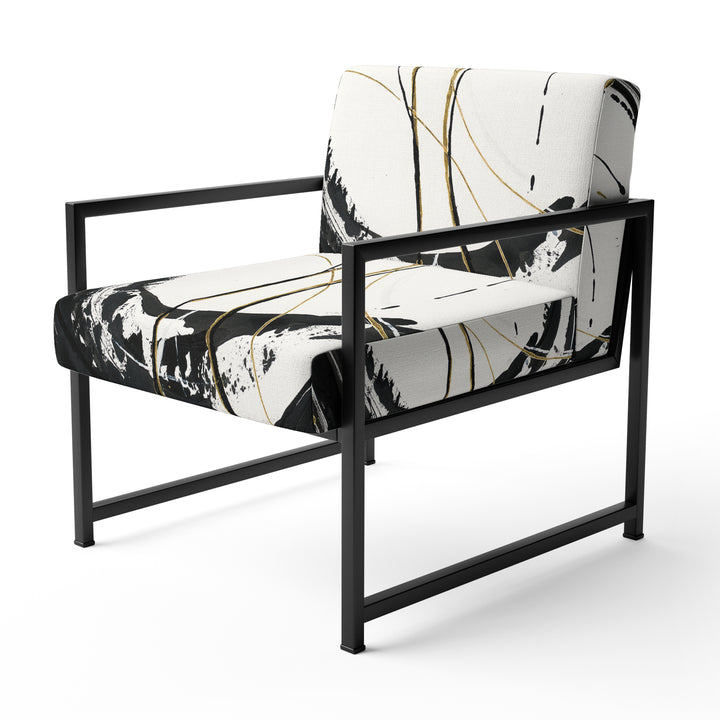 Gold Metallic Circle - Upholstered Accent Chair
