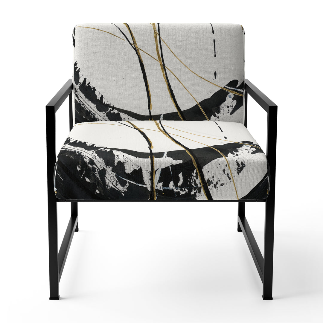 Gold Metallic Circle - Upholstered Accent Chair