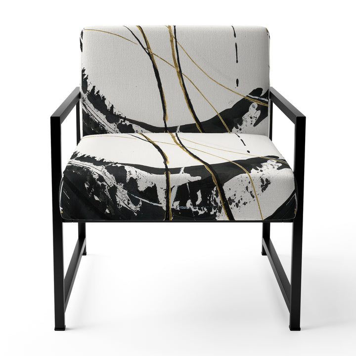 Gold Metallic Circle - Upholstered Accent Chair