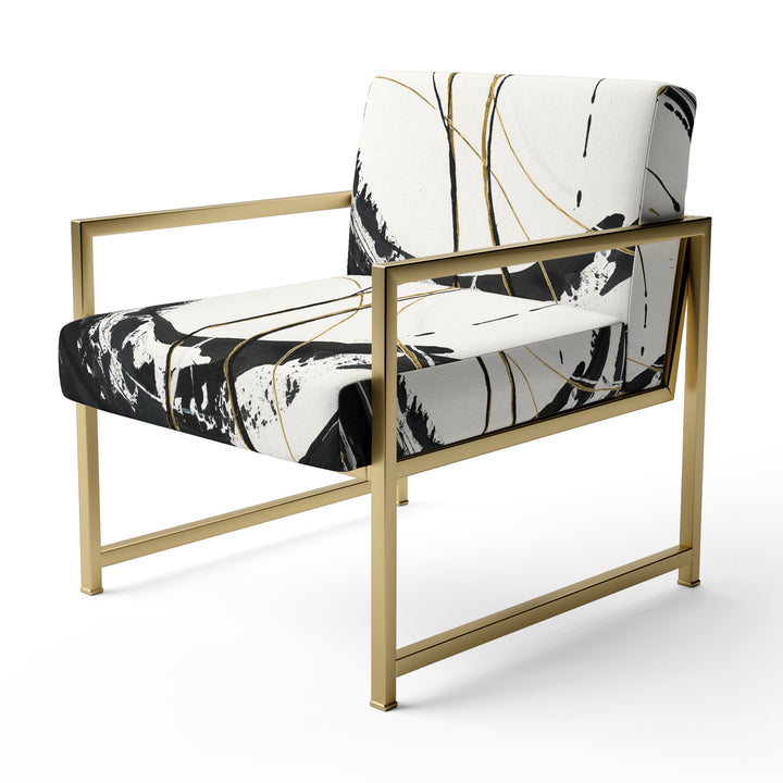 Gold Metallic Circle - Upholstered Accent Chair
