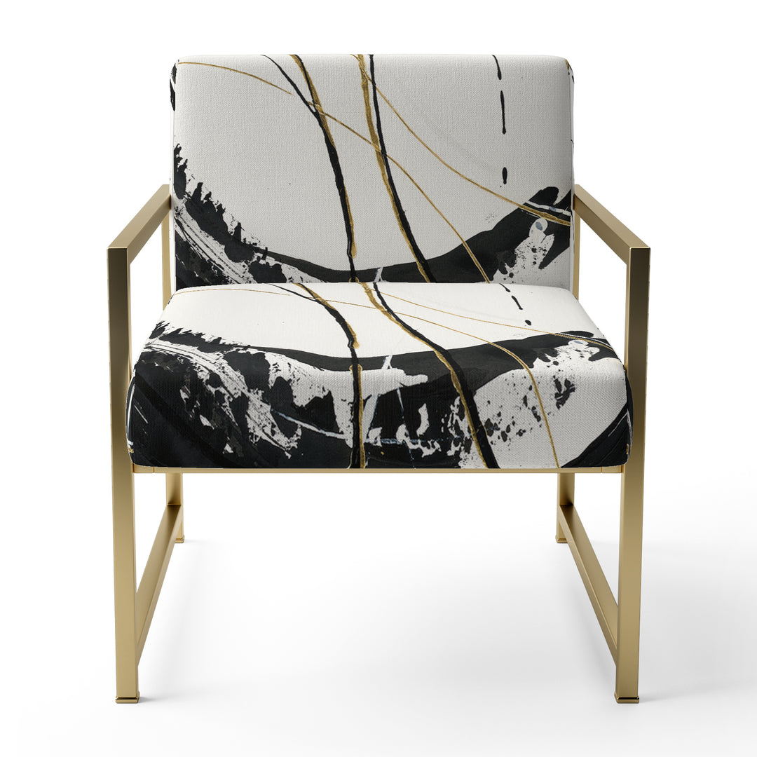 Gold Metallic Circle - Upholstered Accent Chair