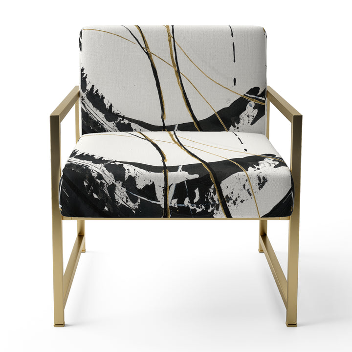 Gold Metallic Circle - Upholstered Accent Chair