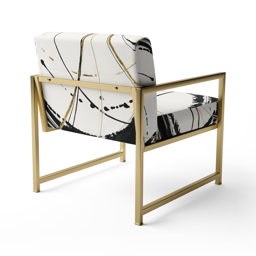 Gold Metallic Circle - Upholstered Accent Chair