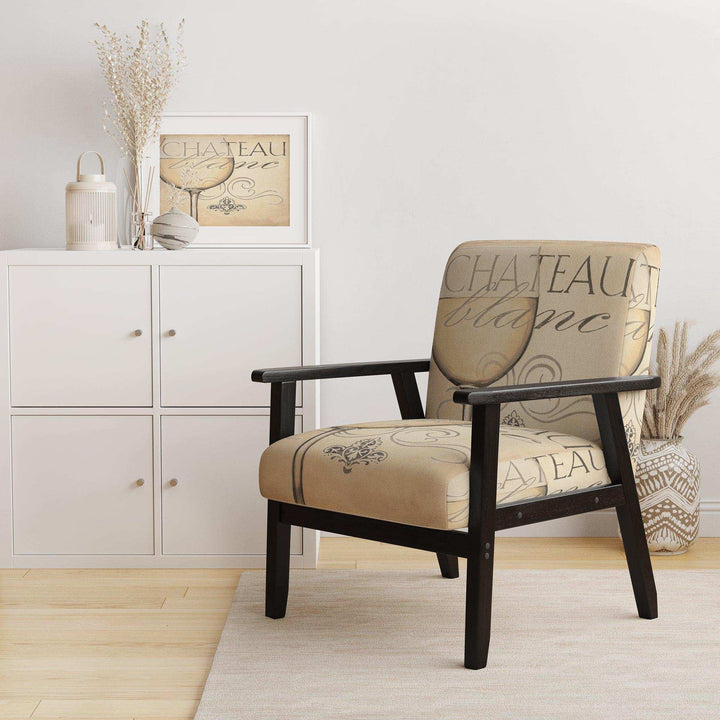 French Chateau White Wine II - French Country Accent Chair