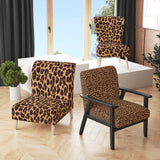 Leopard Fur II - Upholstered Cabin & Lodge Accent Slipper Chair
