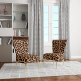 Leopard Fur II - Upholstered Cabin & Lodge Accent Slipper Chair