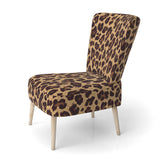 Leopard Fur II - Upholstered Cabin & Lodge Accent Slipper Chair
