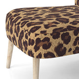 Leopard Fur II - Upholstered Cabin & Lodge Accent Slipper Chair