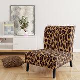 Leopard Fur II - Upholstered Cabin & Lodge Accent Slipper Chair
