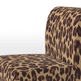 Leopard Fur II - Upholstered Cabin & Lodge Accent Slipper Chair