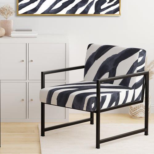 Zebra Striped - Upholstered Accent Chair