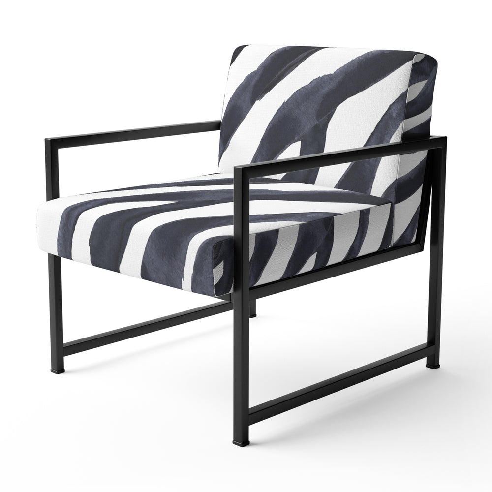 Zebra Striped - Upholstered Accent Chair