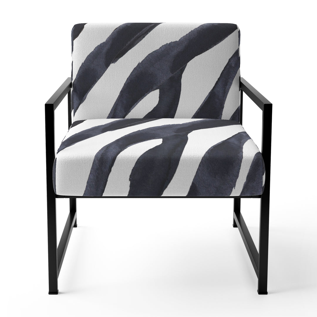 Zebra Striped - Upholstered Accent Chair